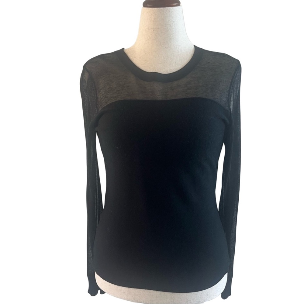 Tyler Boe | Excellent Cond | Black Sheer Long Sleeve Top | size M